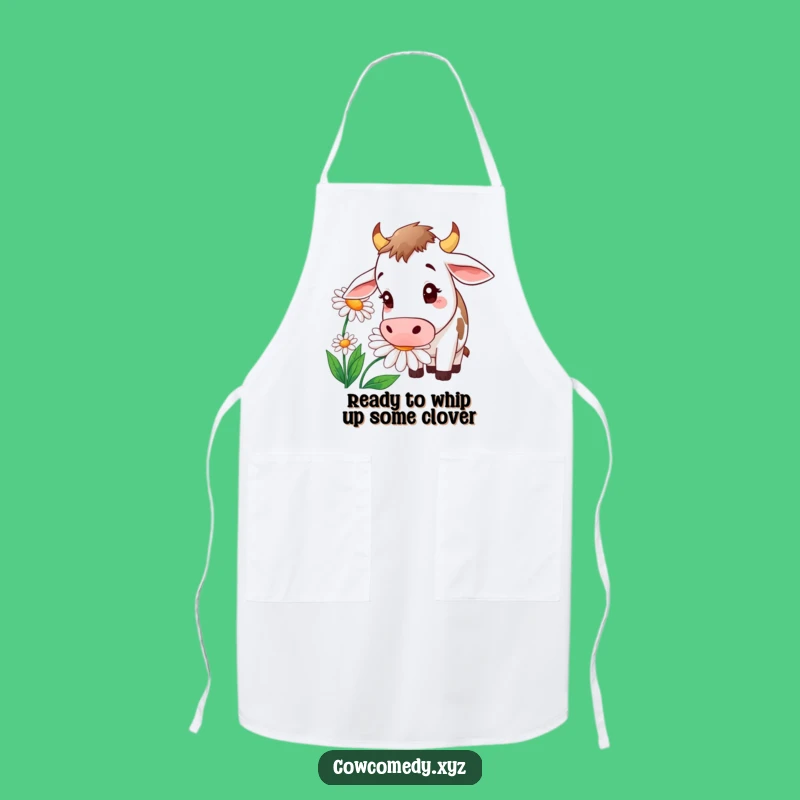 Cook up some laughs with this funny apron! A cow’s deep dive into a floral mystery is perfect for the home chef.