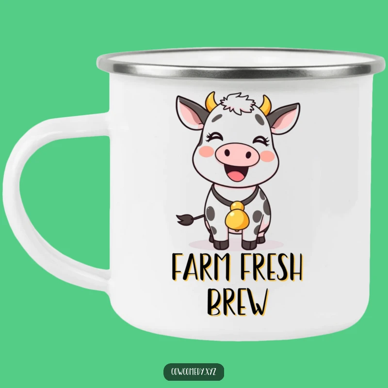 Funny Cow Bell Camping Mug: Adventure Fuel for Farm Enthusiasts