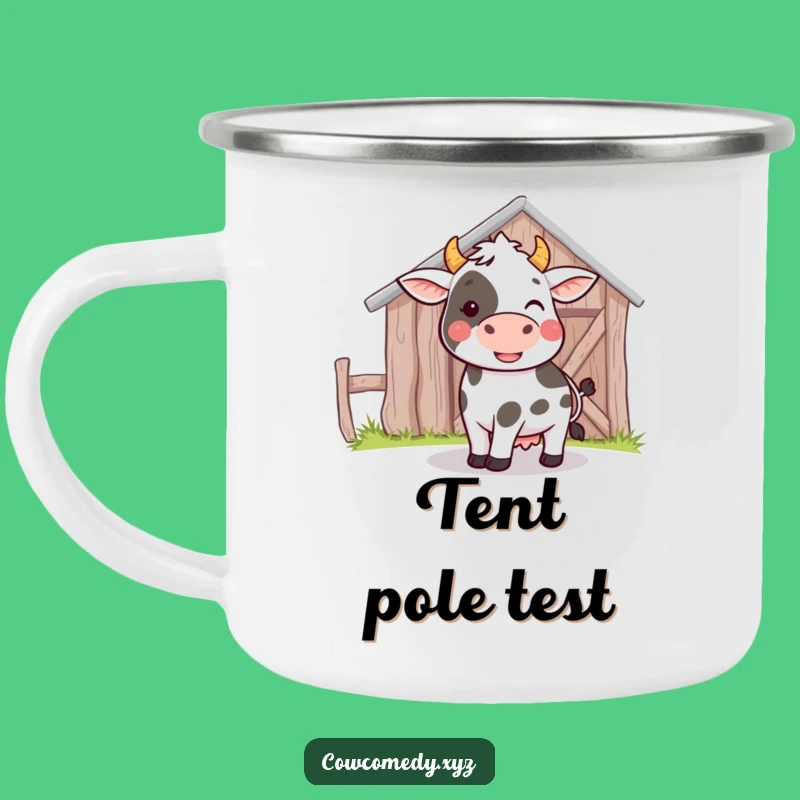 Funny Cow Bumping Barn Camping Mug: Playful Outdoor Gear, Perfect Funny Gift