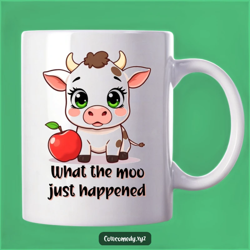 Funny Kawaii Cow Apple Surprise Mug: A Hilarious Reaction Gift