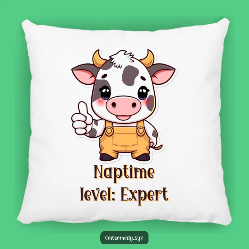 Funny Cow Pillow: Overalls Comfort, Perfect Funny Farm Gift