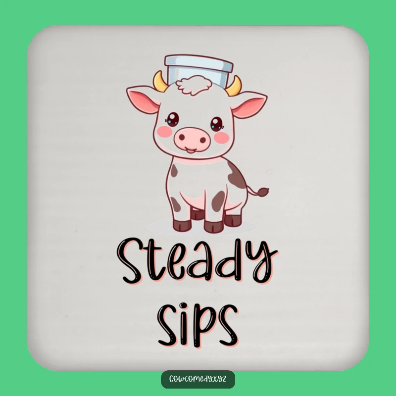 Funny Kawaii Cow Balancing Coaster - Hilarious Table Saver Gift!