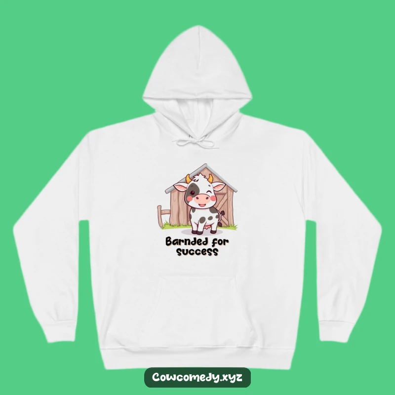 Funny Cow Bumping Barn Hoodie: Cozy & Playful Farm Wear, Perfect Funny Gift