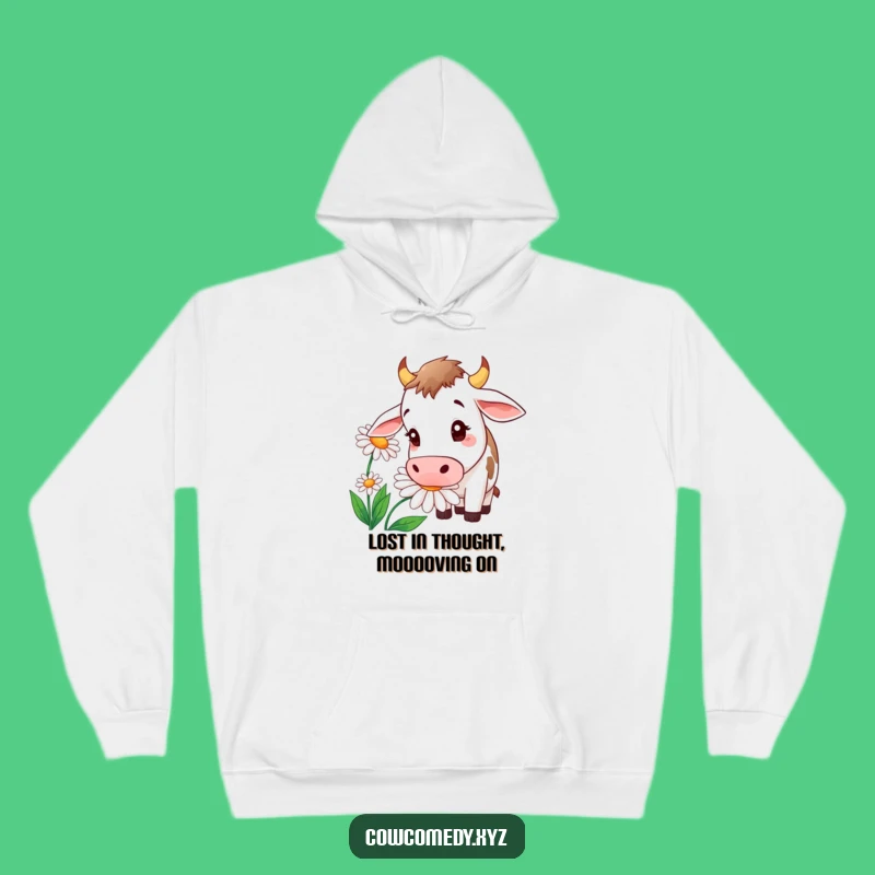 Cozy Funny Cow Daisy Hoodie - Warm & Whimsical Farm Gift
