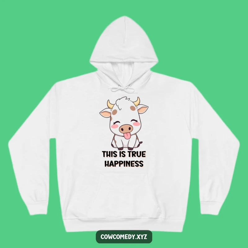 Funny Contented Cow Hoodie: Cozy Bliss, Ideal Funny Gift