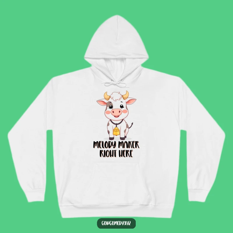 Funny Happy Cow Singing Hoodie: Cozy Moo-sical Comfort Gift