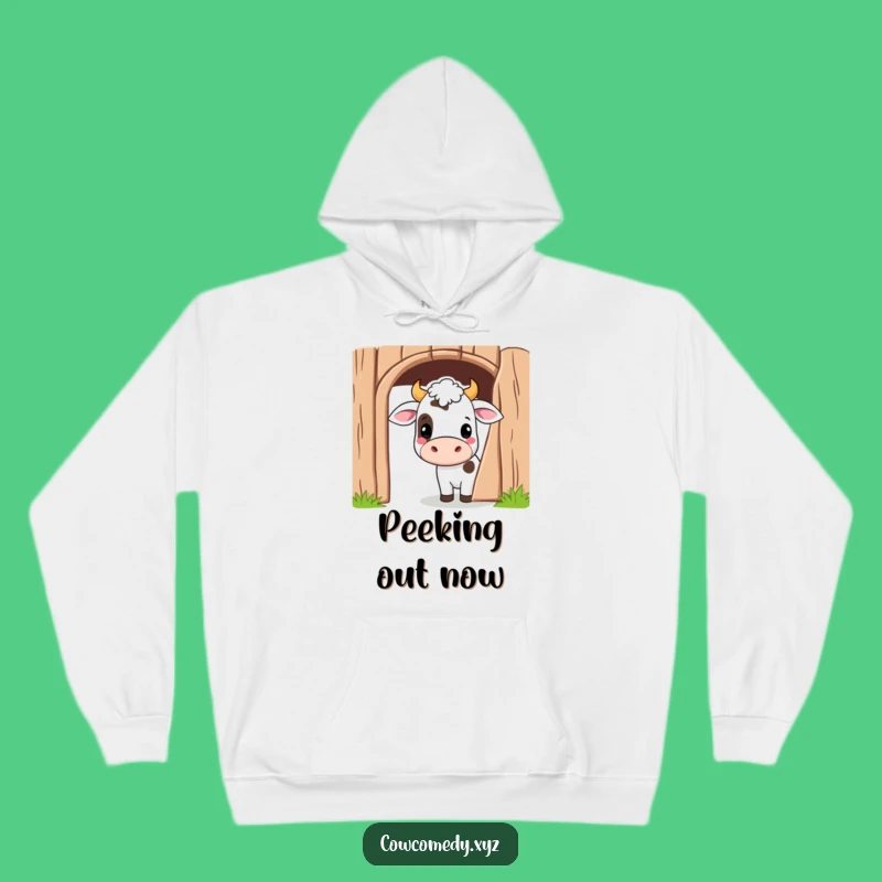 Funny Kawaii Cow Barn Hoodie: Cozy Playful Cow Apparel