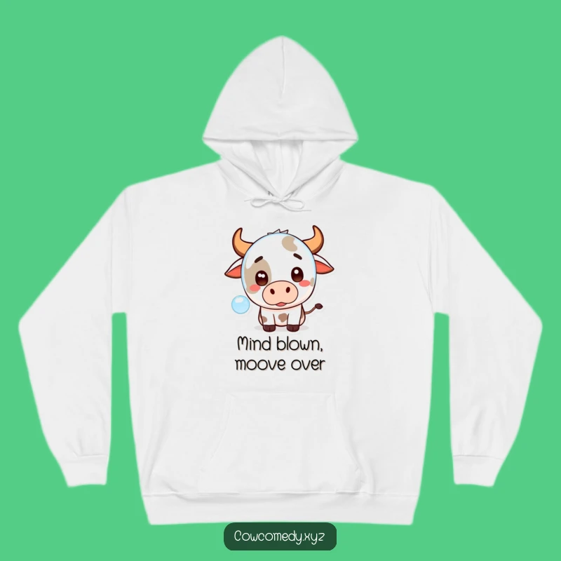 Funny Kawaii Cow Surprise Hoodie: Cozy Cute Cow Apparel for Laughs