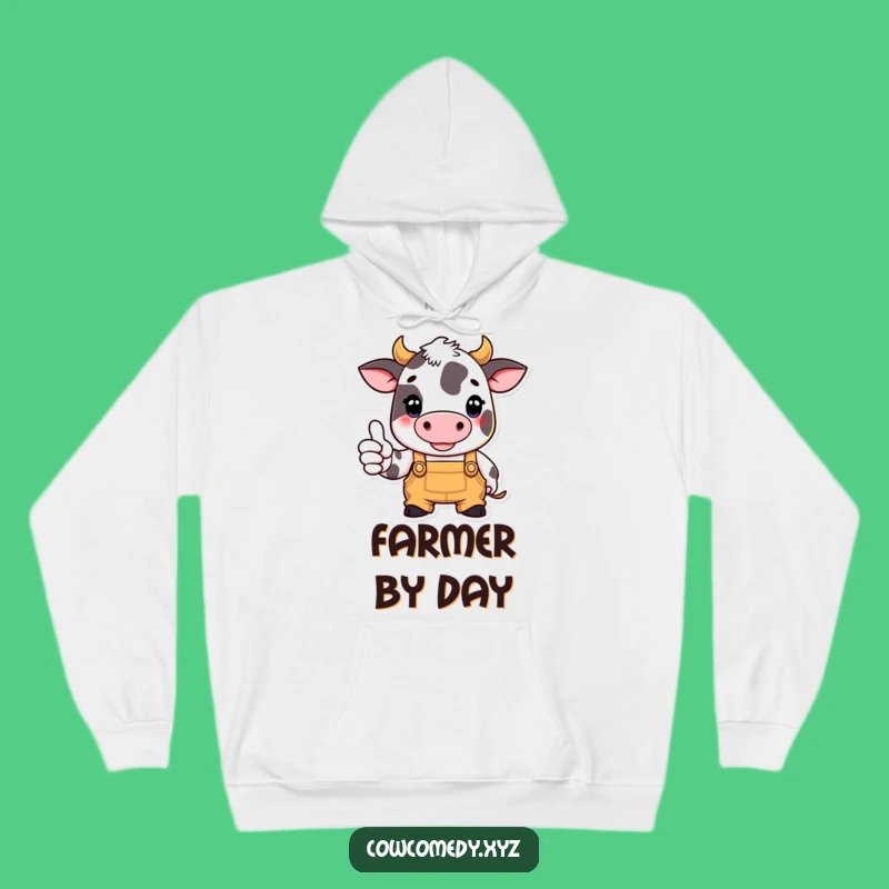 Funny Overalls Cow Hoodie: Cozy Farm Work, Ideal Funny Gift