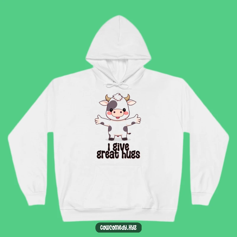 Funny Cozy Hugging Cow Hoodie: Warm Comfort from a Lovable Farm Animal Fan Favorite, Great Funny Gift!