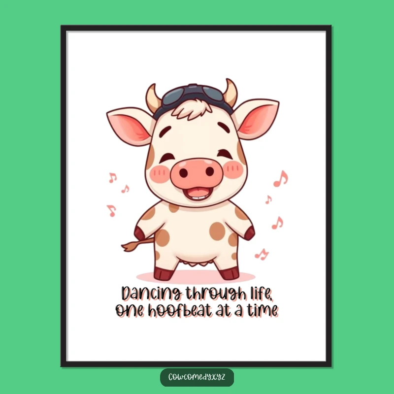 Free Printable Rosy Cheeks Cow Art - Whimsical Downloadable Wall Decor