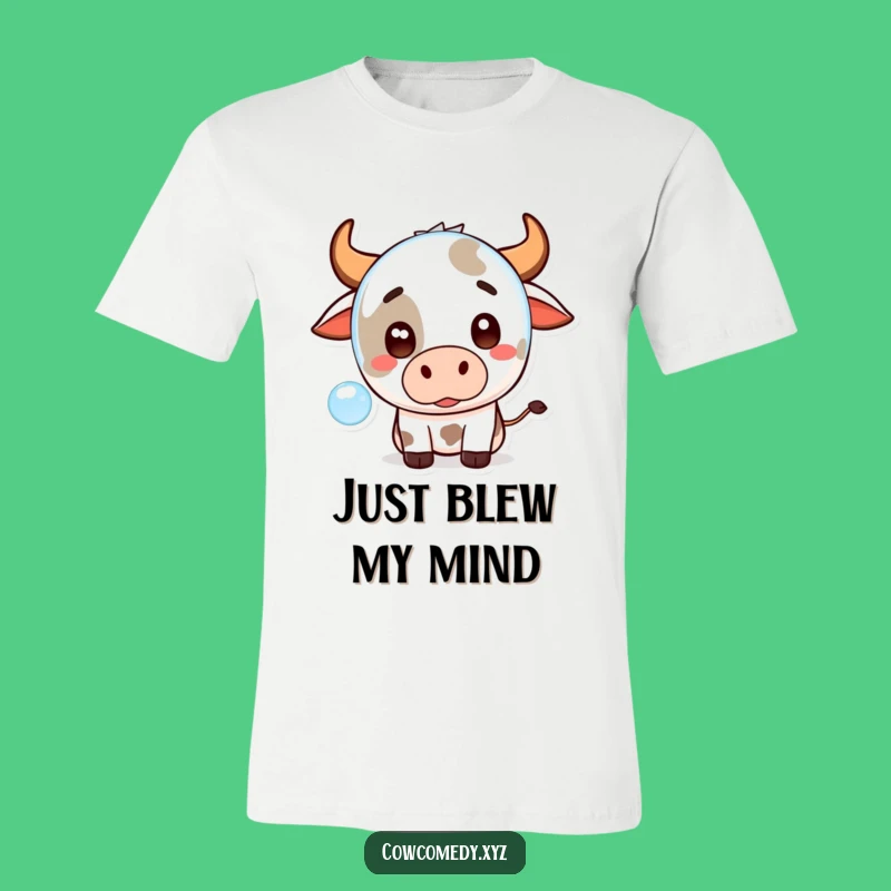 Funny Kawaii Cow Surprise T-Shirt: Cute Cow Shirt for Humorous Gift