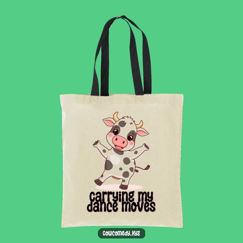 Funny Cow Dancing Tote Bag: Carry Your Moves & Style